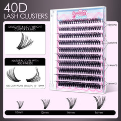 CyanoooGenesis lash clusters 10mm for subtle fullness.