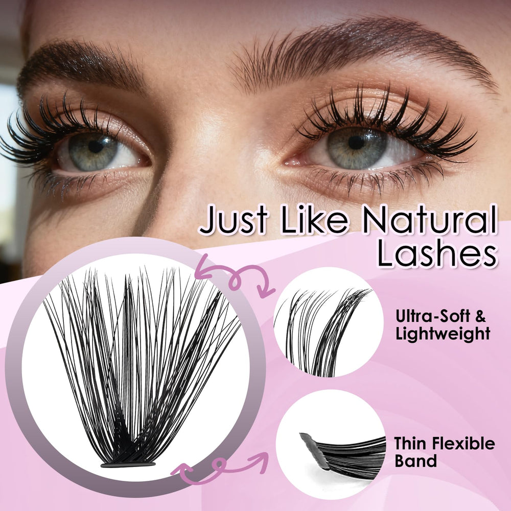 CyanoooGenesis lash clusters 16mm for dramatic volume.