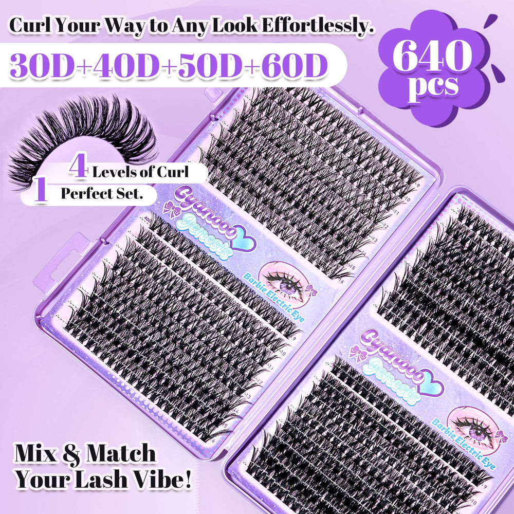 CyanoooGenesis kit packaging and contents for DIY lashes
