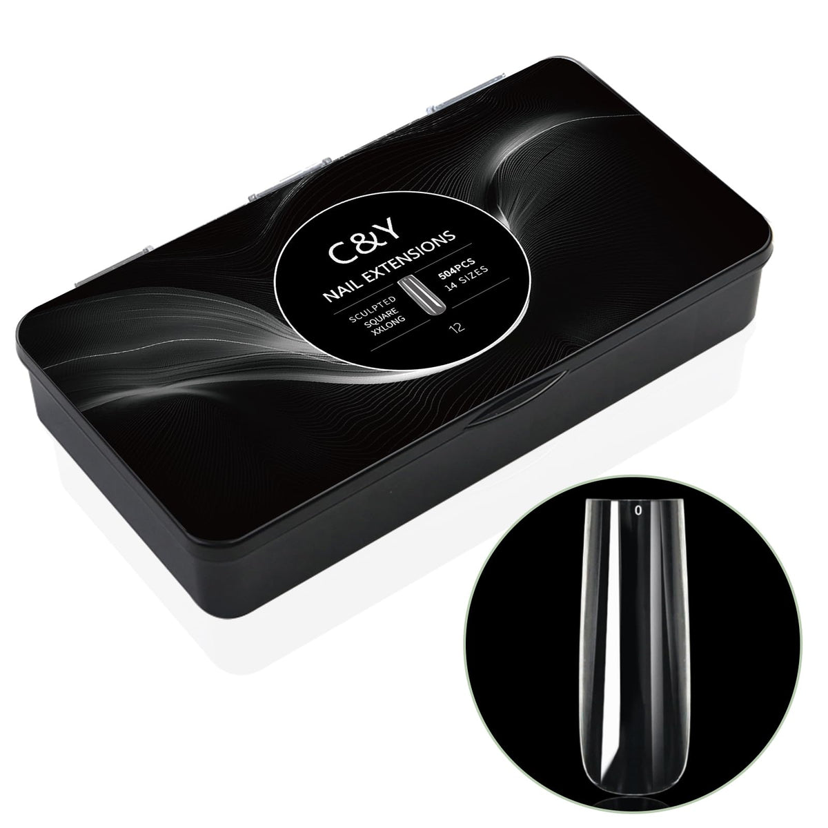 Cycullinyt 504pcs XXLong square soft gel tips for seamless extensions.