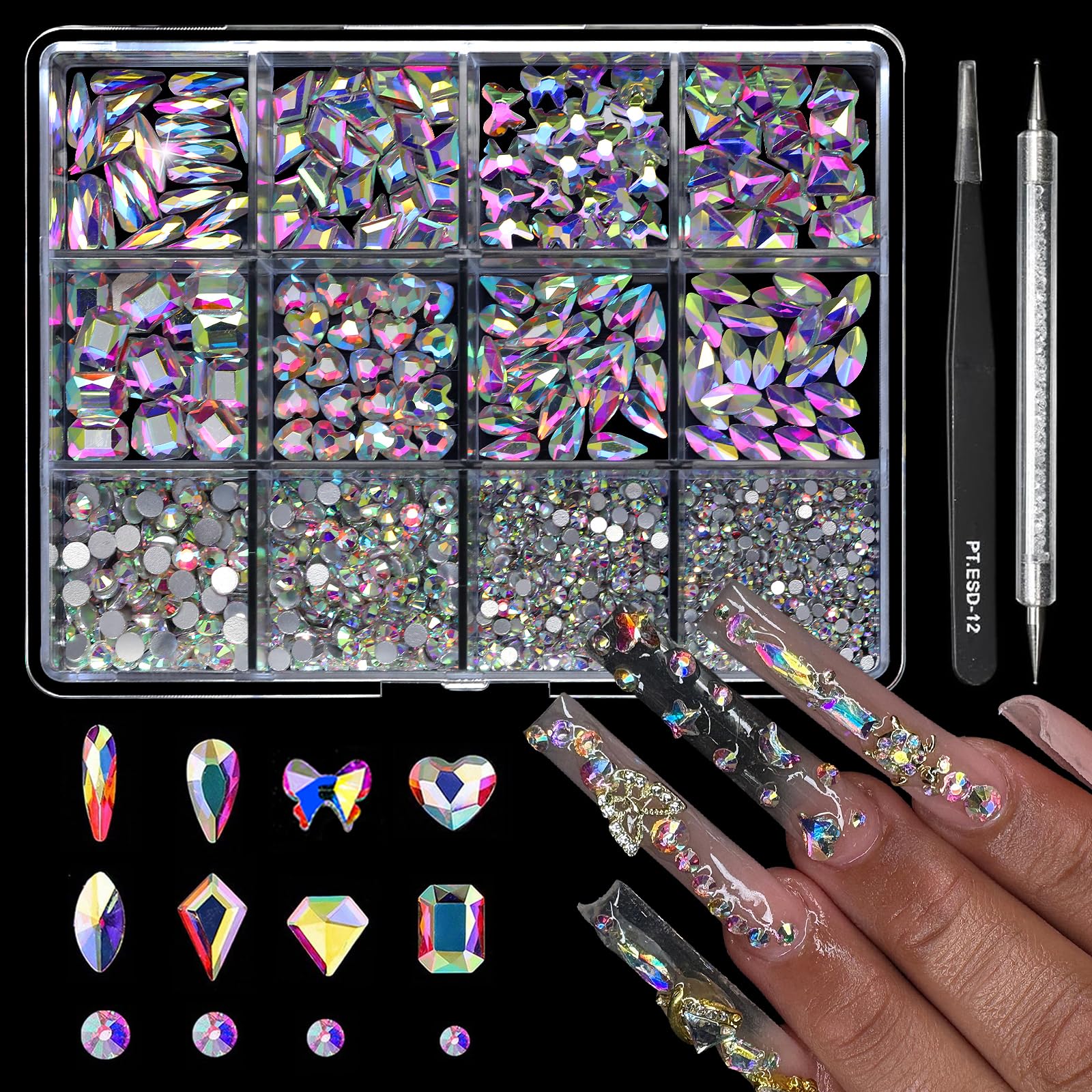 Cycullinyt eight-shape diamonds sparkle brilliantly for nail art