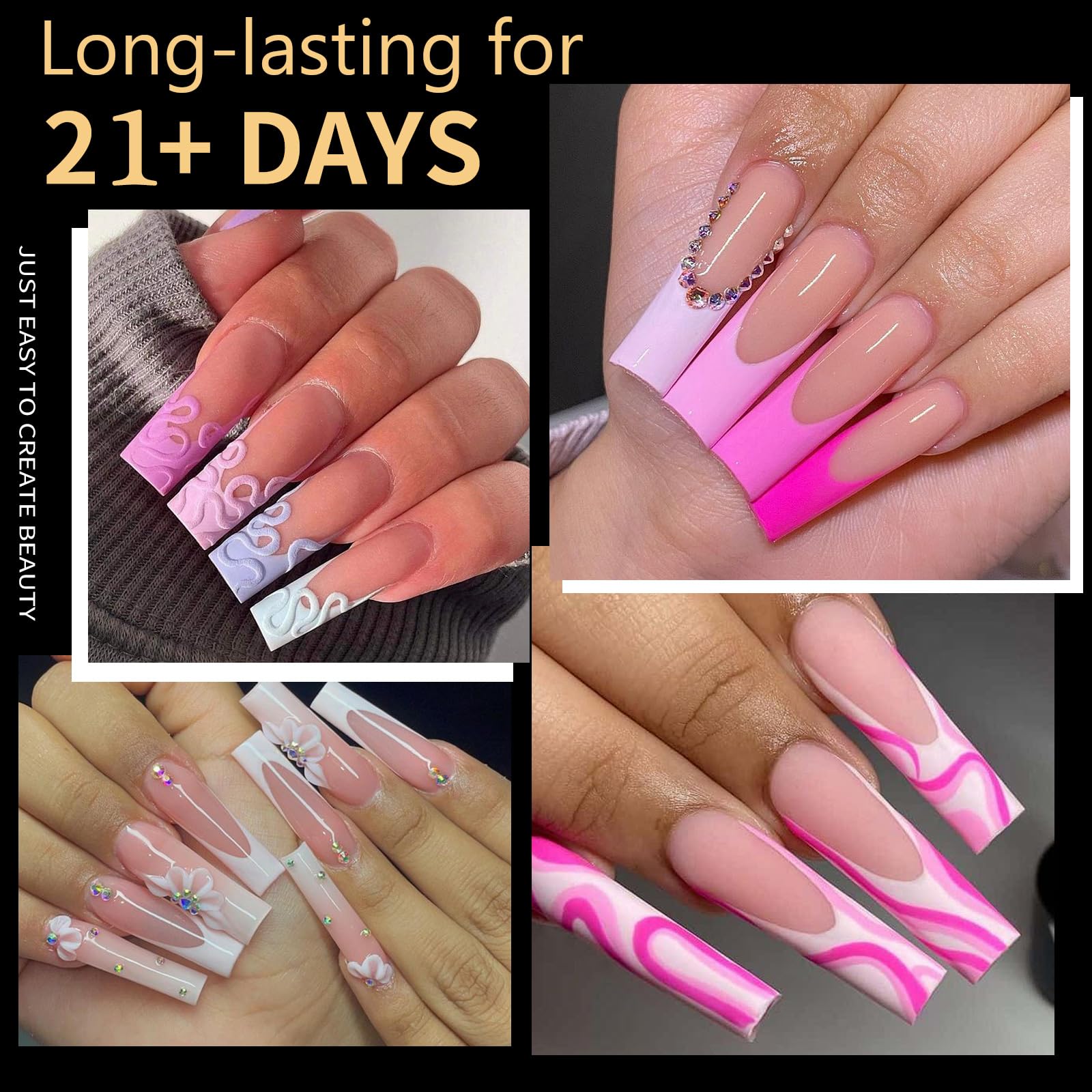 Cycullinyt clear full-cover tips for easy, natural-looking press-on nails.