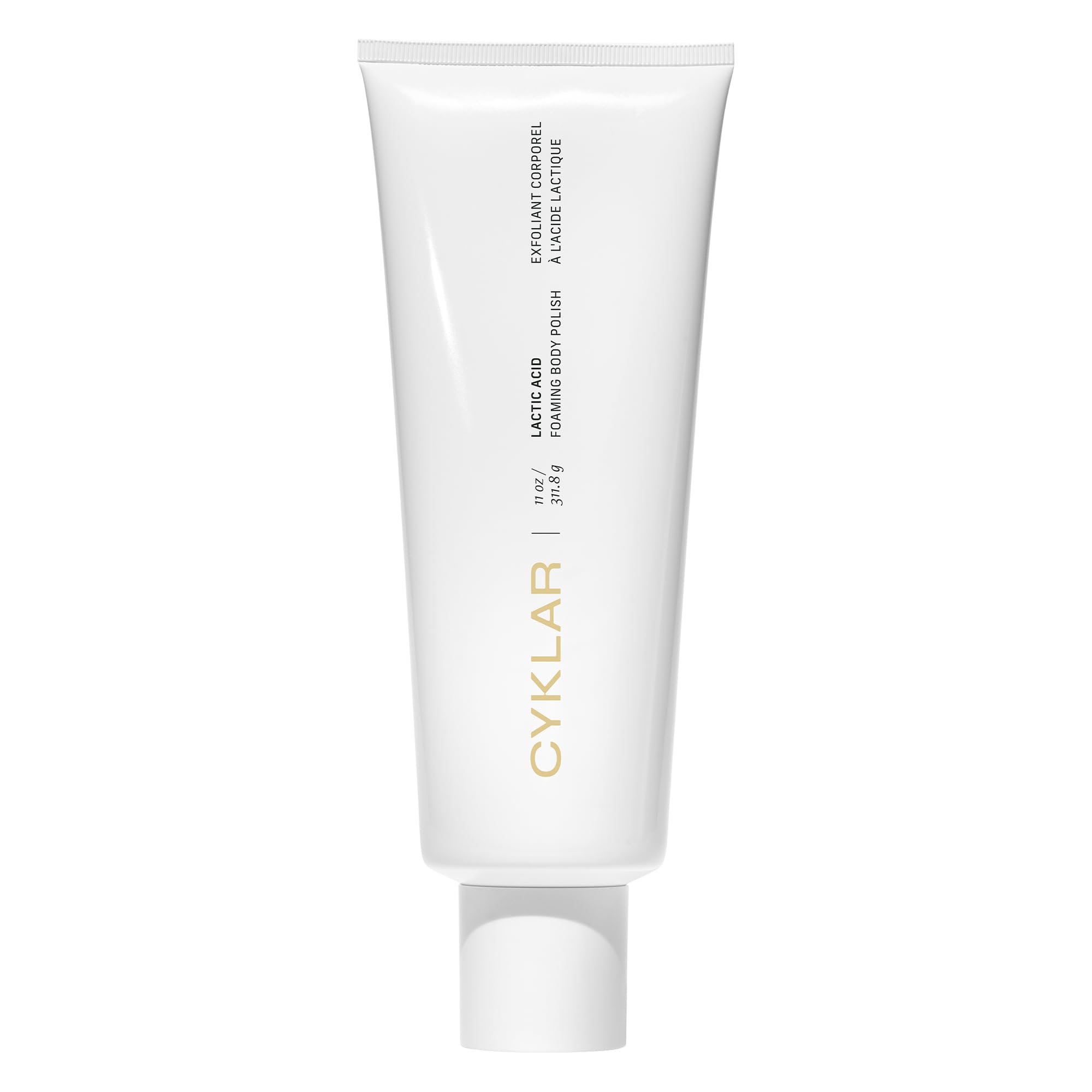CYKLAR bottle close-up showing hydrating exfoliating formula.
