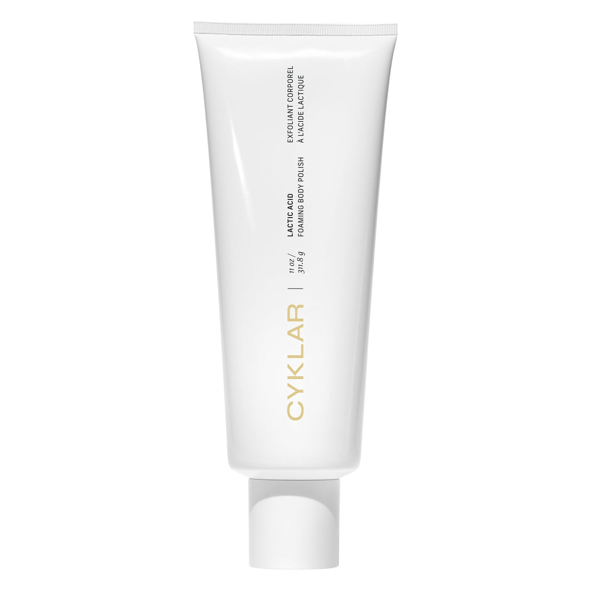 CYKLAR bottle close-up showing hydrating exfoliating formula.