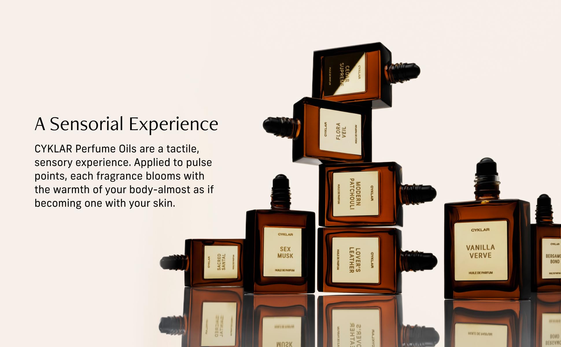CYKLAR precision rollerball enables targeted, waste-free application to pulse points.
