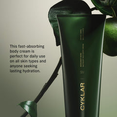 CYKLAR rich texture cream shown during smooth, fast-absorbing application.