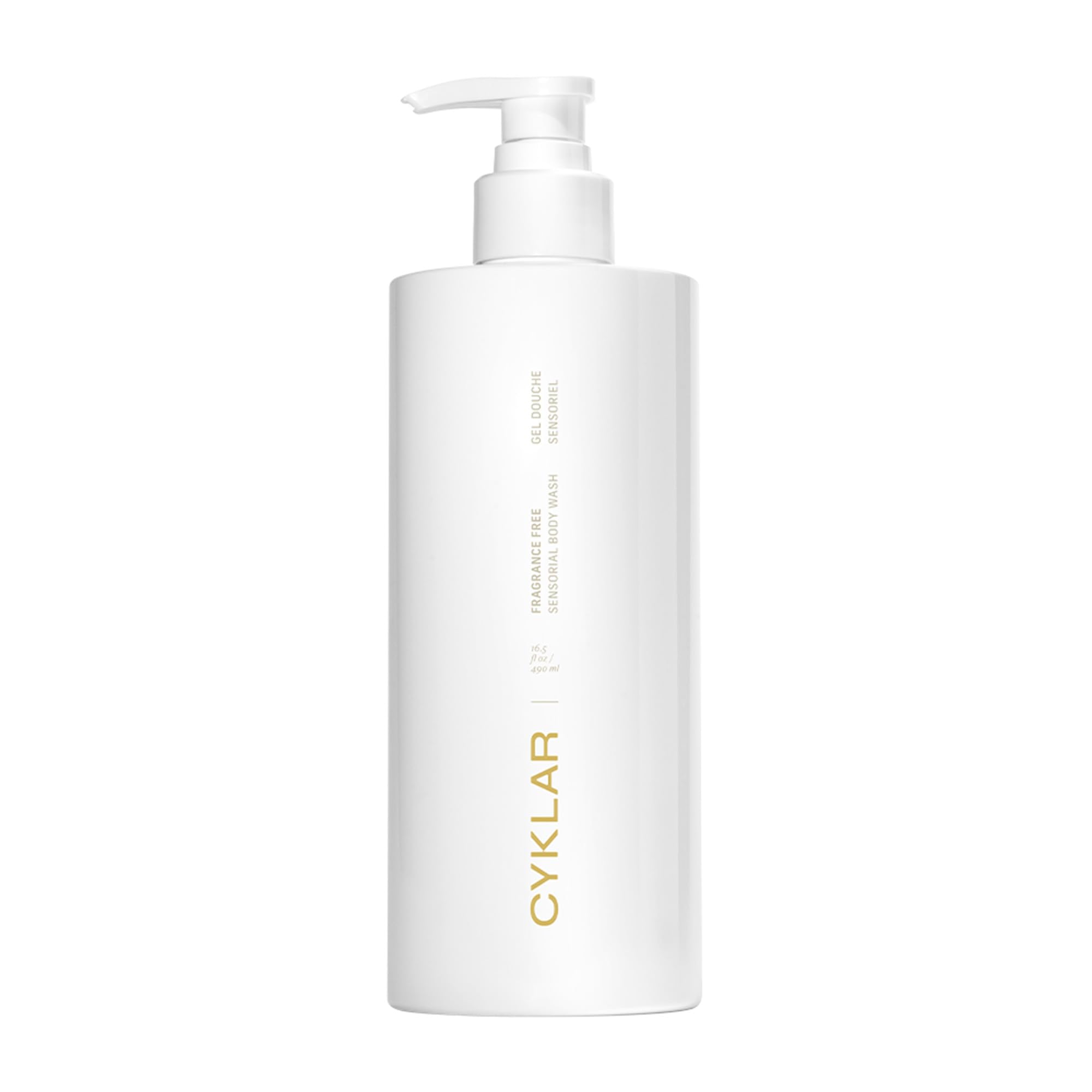CYKLAR Sensorial Body Wash fragrance-free bottle delivering silky, hydrating cleanse