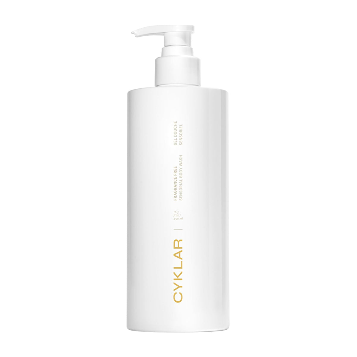 CYKLAR Sensorial Body Wash fragrance-free bottle delivering silky, hydrating cleanse