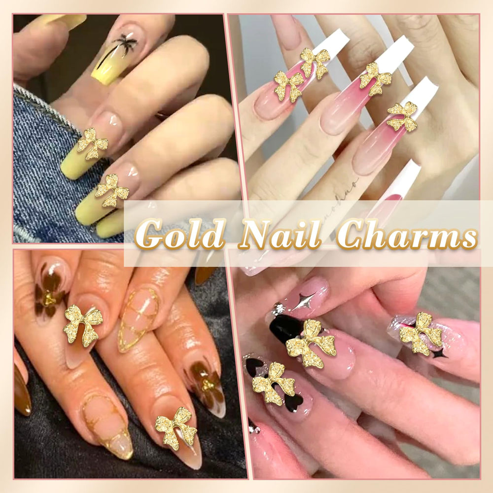 Cynailli 3D bow charm on nail enhances craft projects and decor