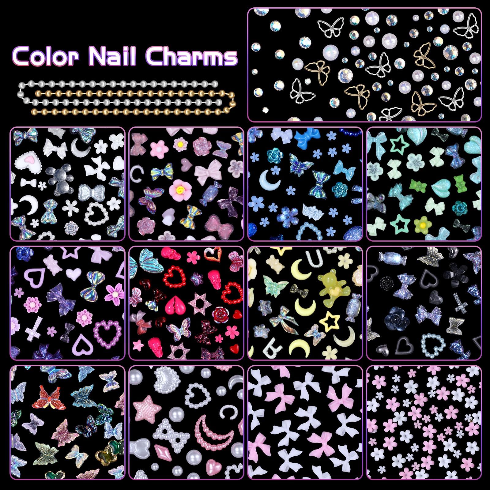Cynailli flatback pearls for shimmering nail designs and easy placement.