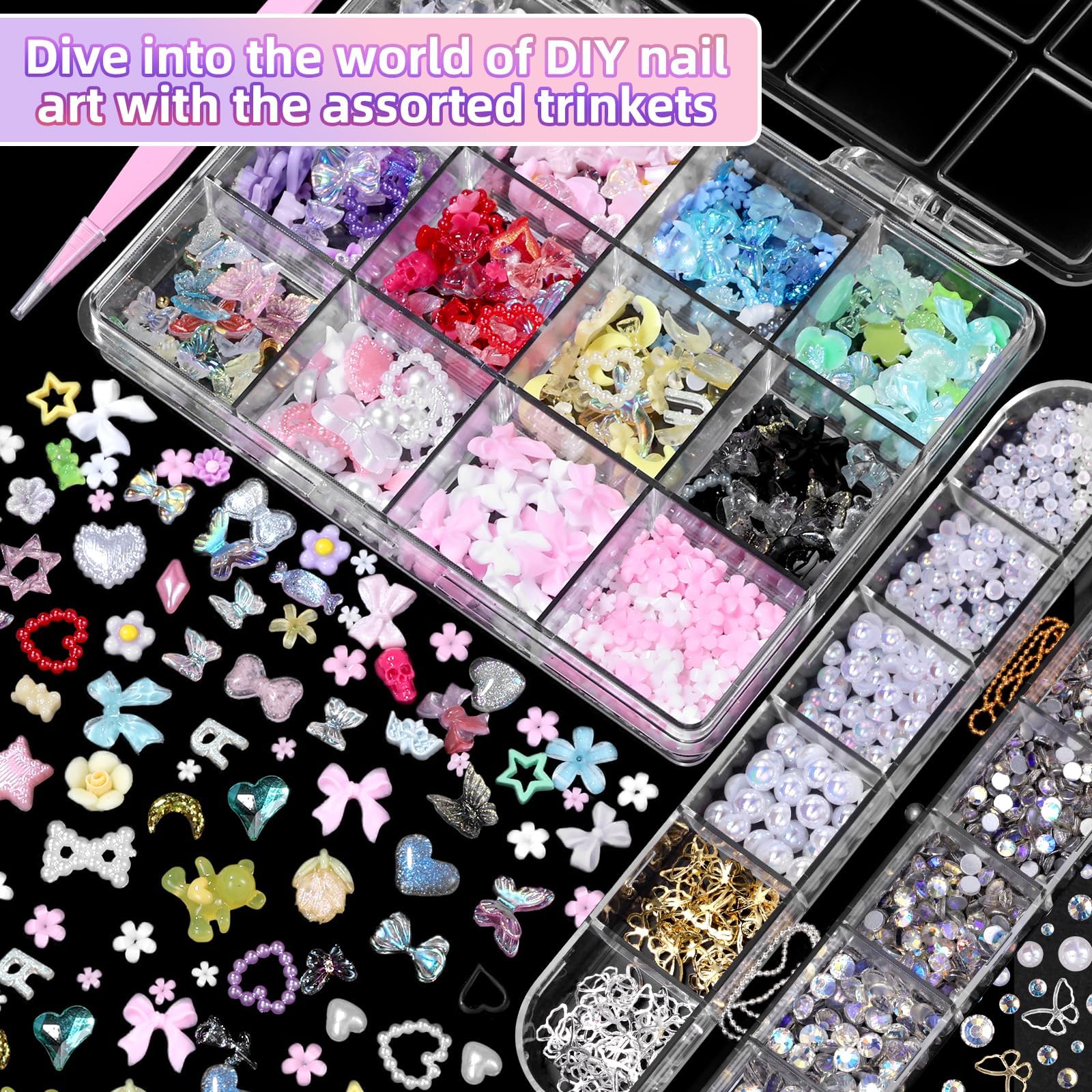 Cynailli moon star charms enhance celestial-inspired nail art.