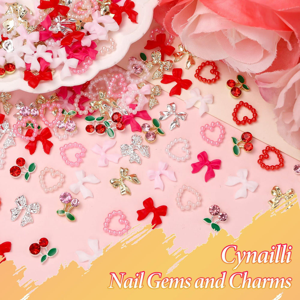 Cynailli cherry and heart shapes for playful nail art and celebrations