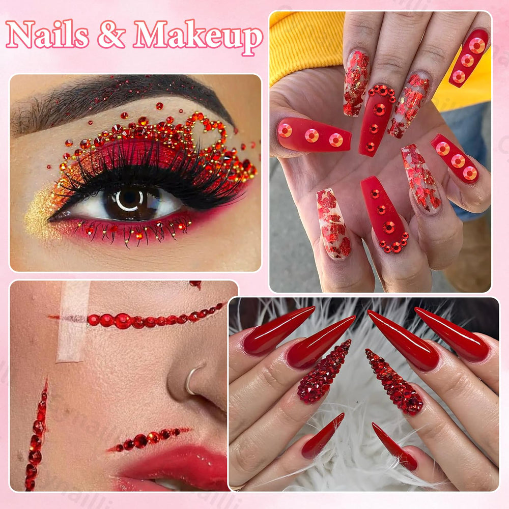 Cynailli DIY gift ideas using red rhinestones for personalization.