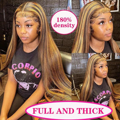 Cypha 180 density straight wig with virgin Brazilian hair
