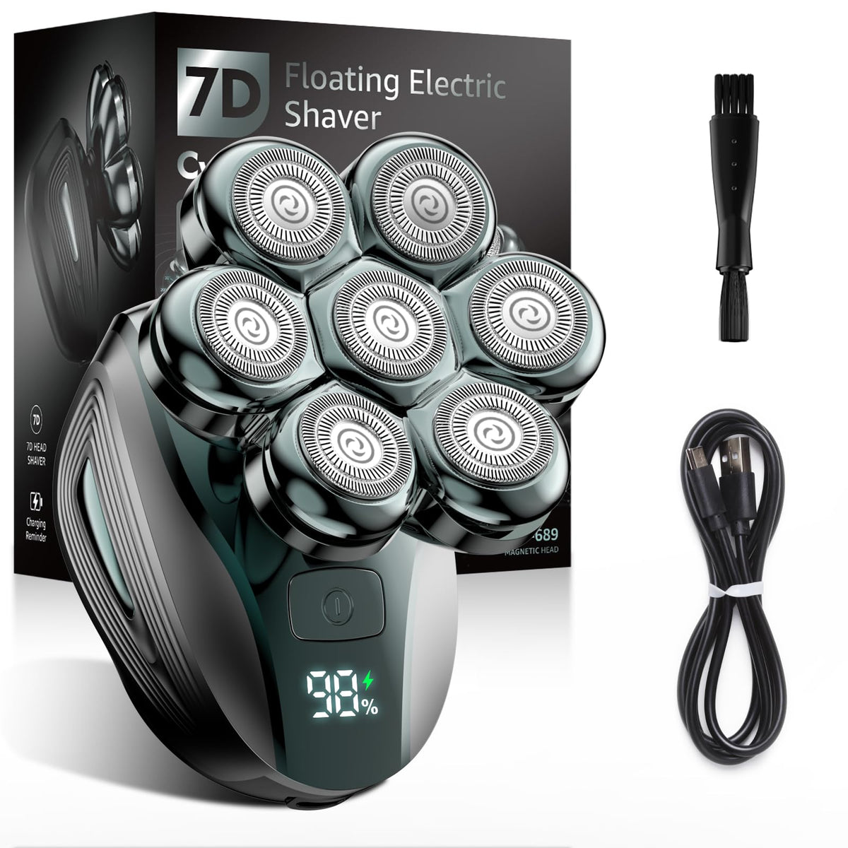 Cyruzi bald head shaver with 7D floating head for a smooth contour shave