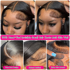CYSDRH 14-inch straight bob wig shows smooth shine for easy styling