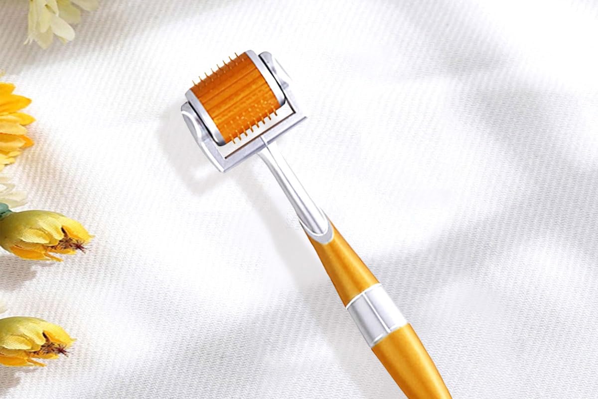 CYSSUS derma roller in use demonstrates smooth rolling technique.