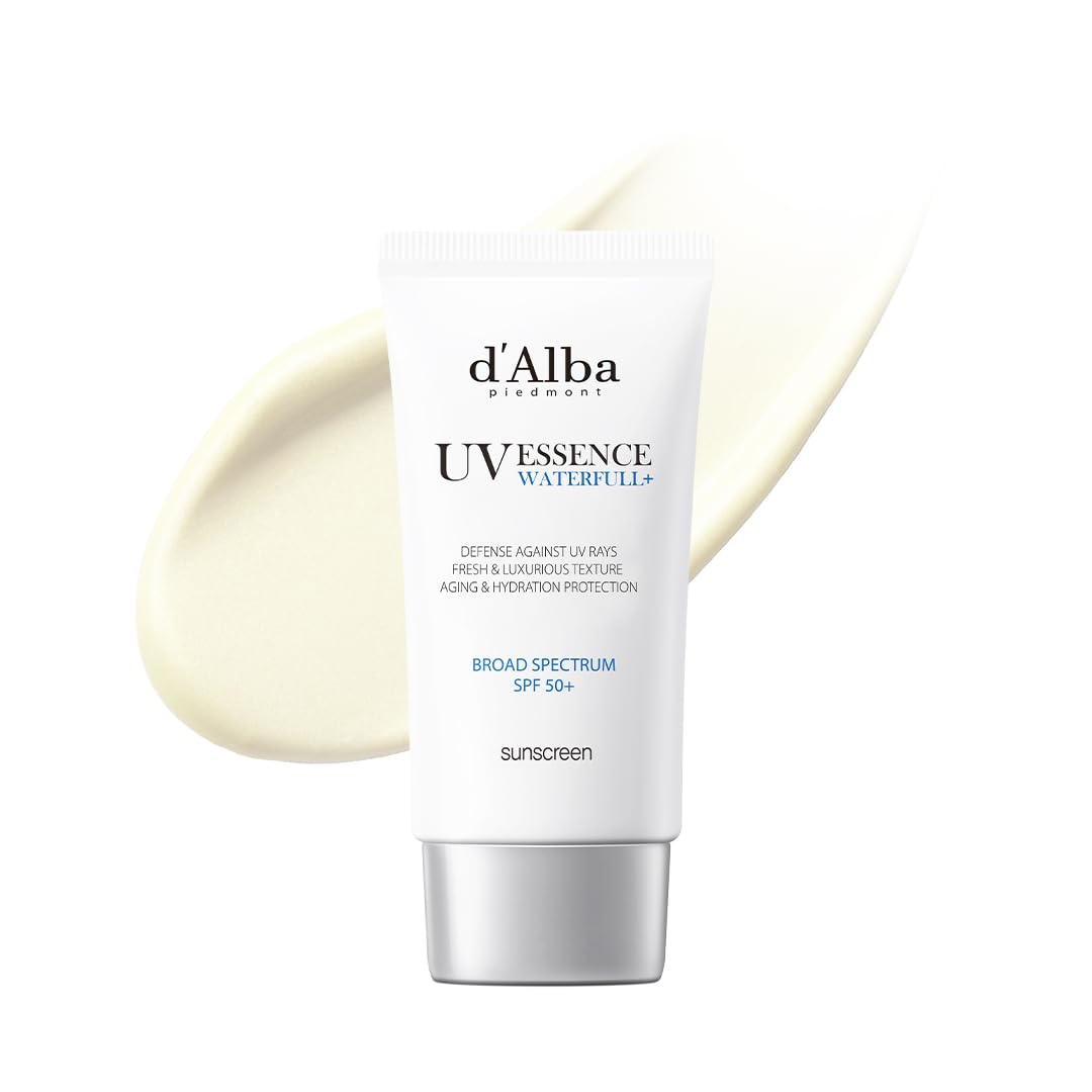 d'alba Piedmont Waterfull sunscreen bottle pour provides refreshing hydration for sunny days