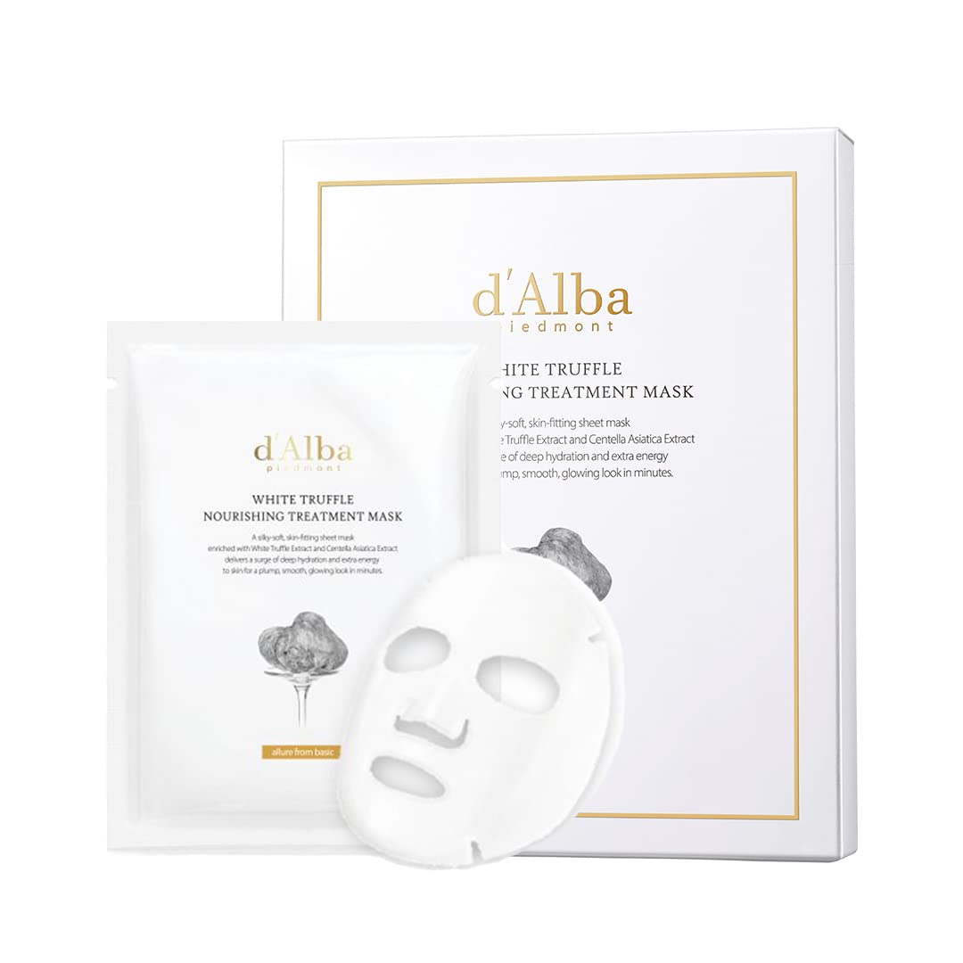d'alba Piedmont Italian White Truffle Mask packaging shows vegan certification.