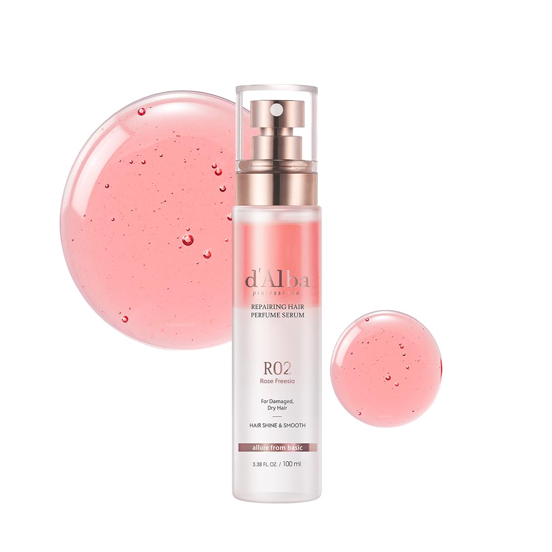 d'alba Piedmont white-truffle serum bottle closeup highlighting antioxidant nourishment for hair.