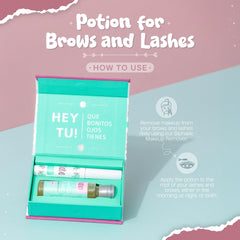 D'Luchi Kaba serum before and after comparison suggesting potential lash growth