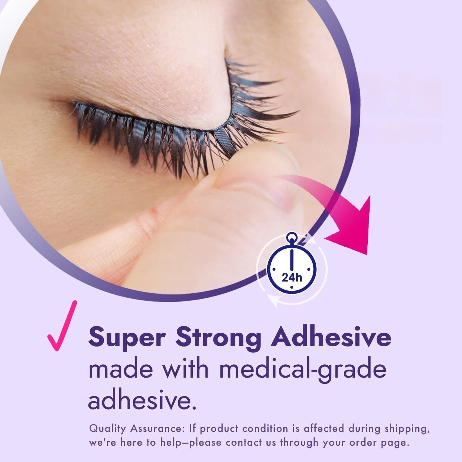 D-UP EX 552 quick-dry-application showcases fast lash bonding for extensions.