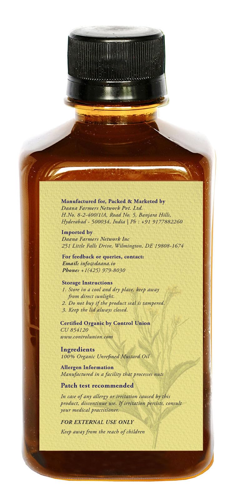 DAANA mustard oil on scalp and beard supports conditioning and natural shine.