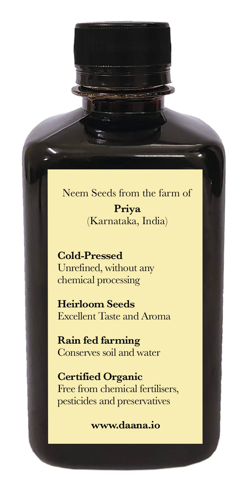 DAANA Neem Oil texture close-up showing rich nourishing oil.
