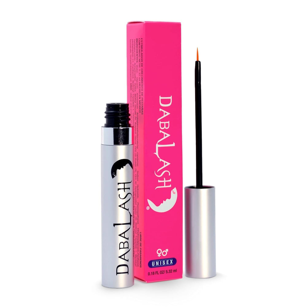 Dabalash bottle pour shows premium lash and brow growth support.