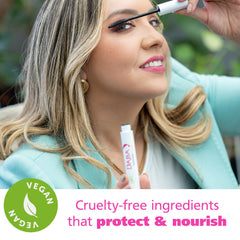 Dabalash Daba Duo brush angle reveals defined lashes and even application