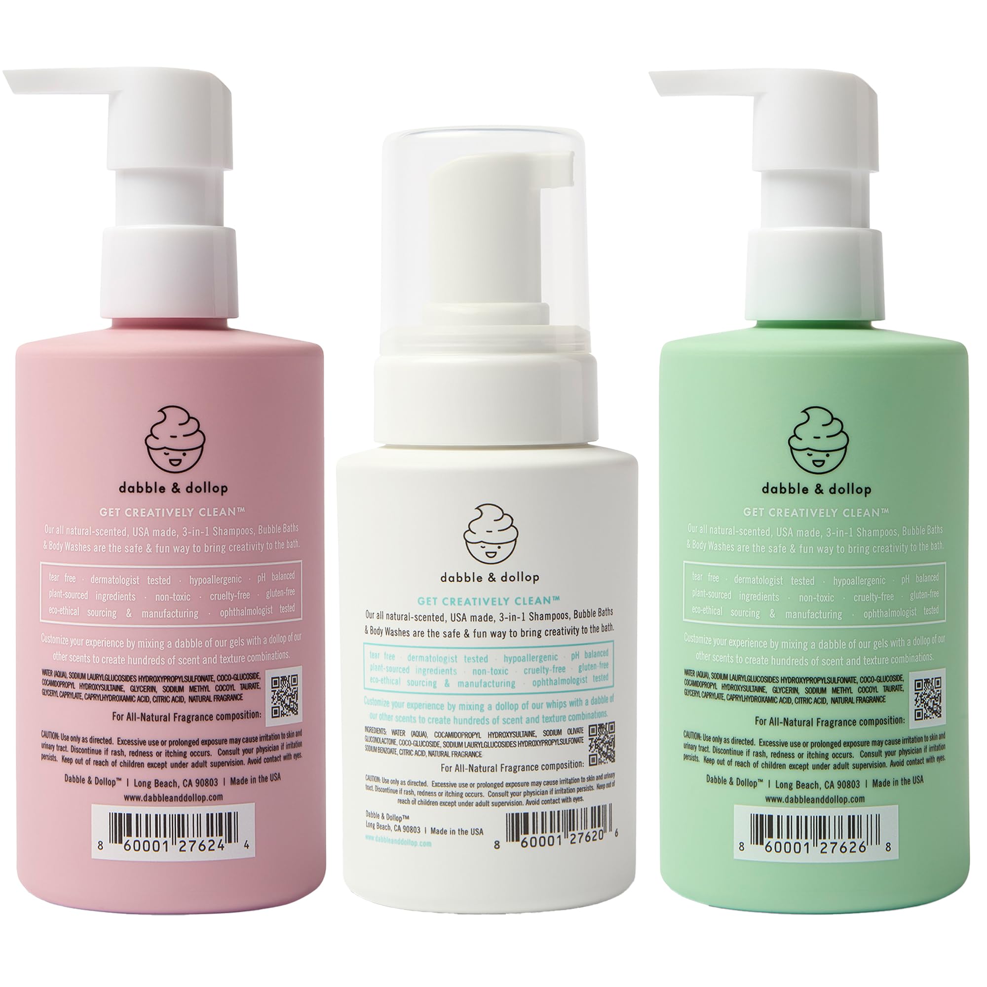 Dabble & Dollop Beachy Bundle tropical mix scent evokes sunny bath moments.