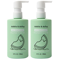 Dabble & Dollop Honeydew Gel bottle with melon scent for gentle cleansing
