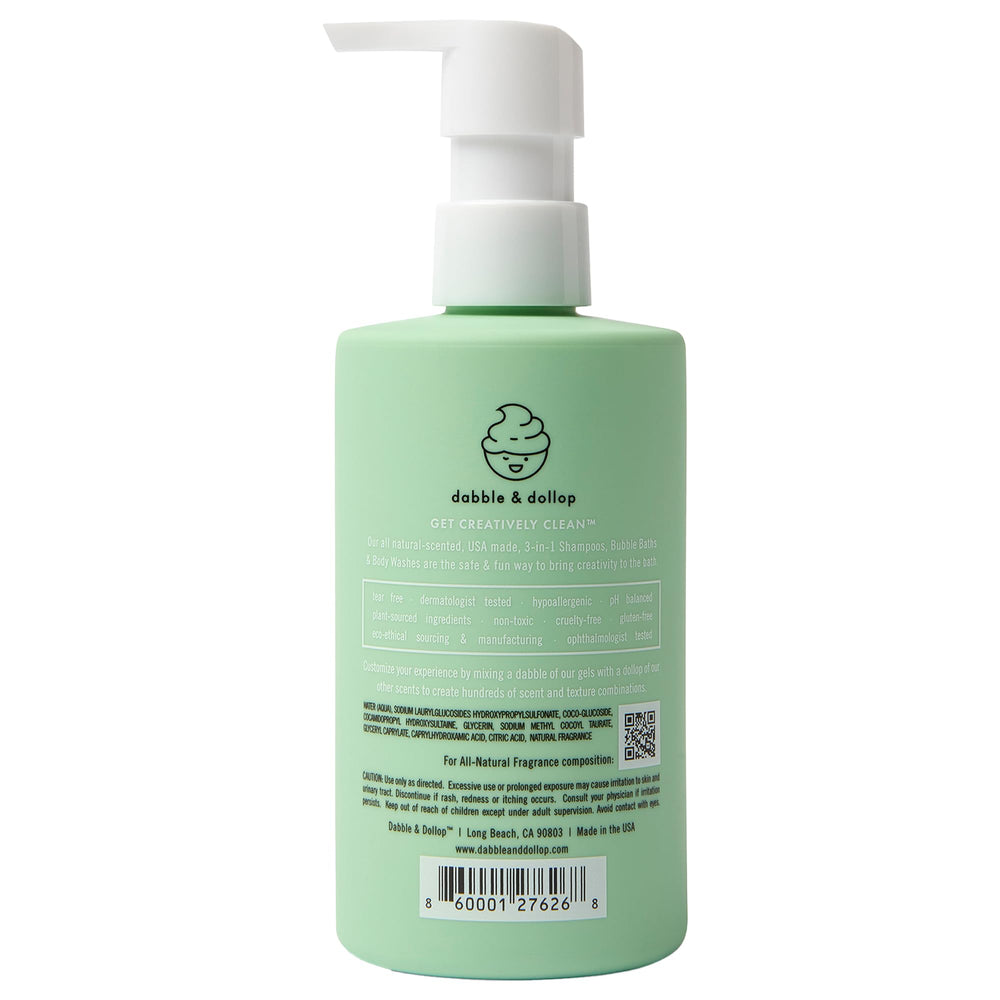 Creamy bubbles from Honeydew Gel demonstrating rich yet mild cleansing