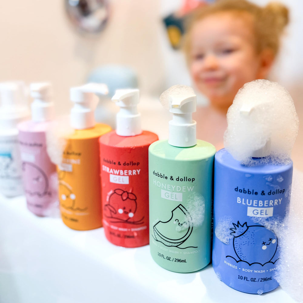 Dabble & Dollop Rainbow of Bubbles 3-in-1 wash and shampoo for kids