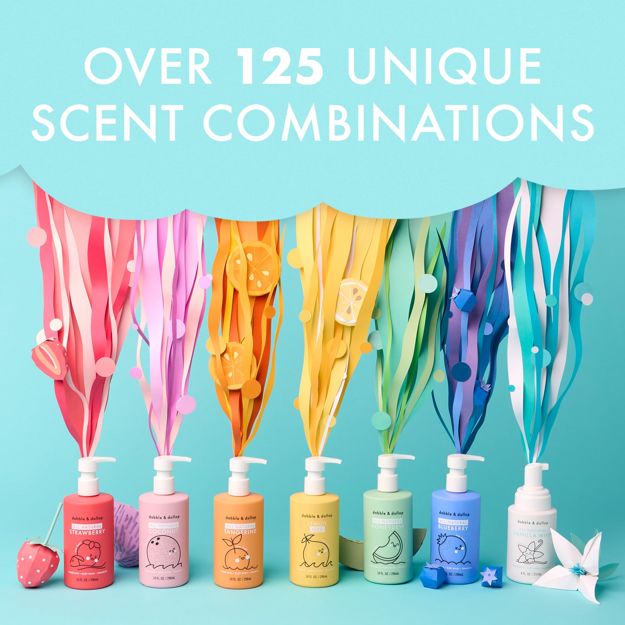 Dabble & Dollop Rainbow of Bubbles vegan and cruelty-free bath care
