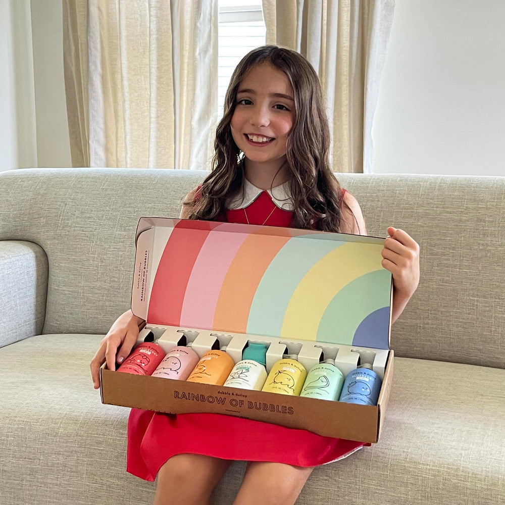 Dabble & Dollop Rainbow of Bubbles seven scent blends for mixing play