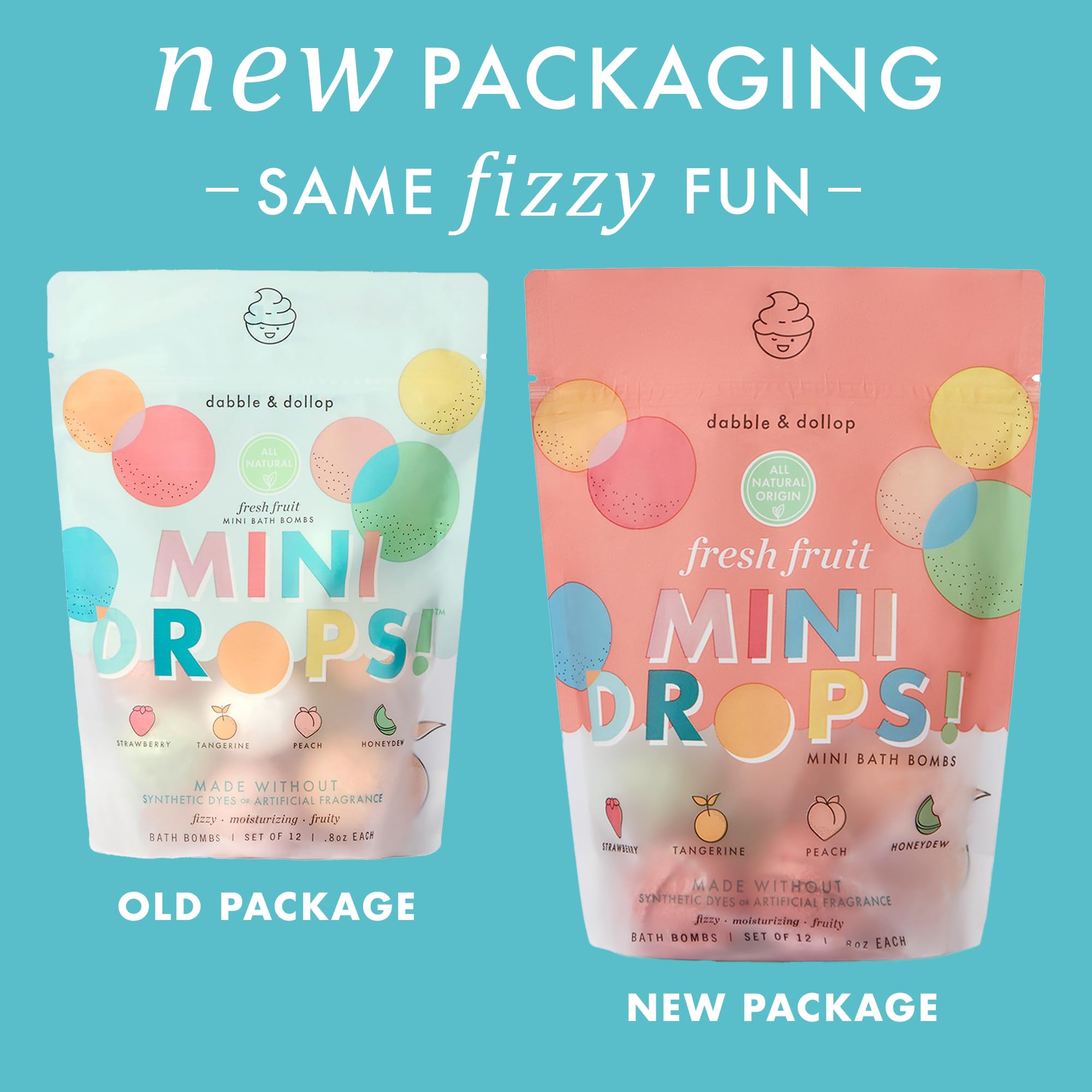 Dabble & Dollop strawberry-scent bath bombs add fruity fragrance for kids.