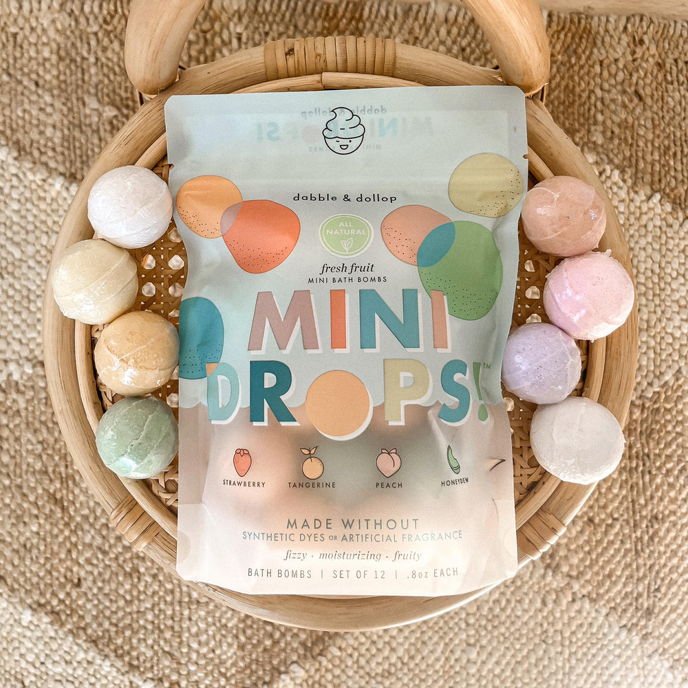Dabble & Dollop tangerine-scent bath bombs brighten bath time with refreshing scent.