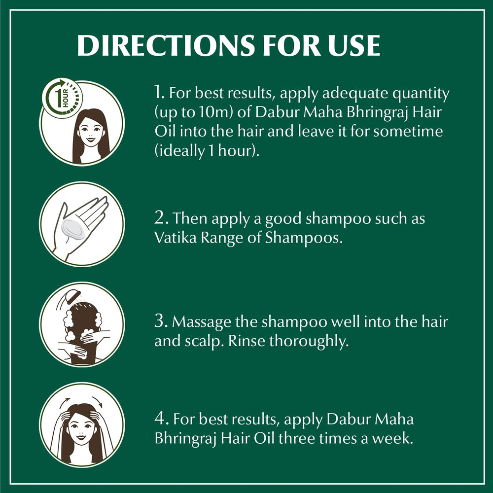 Dabur Maha Bhringraj Hair Oil dispense cap for mess-free use.