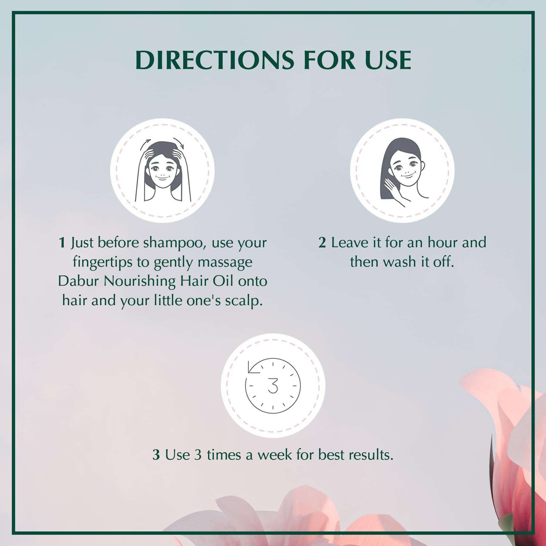 Dabur Natural formula hair oil highlighting Ayurvedic care