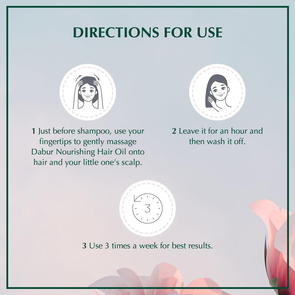 Dabur Natural formula hair oil highlighting Ayurvedic care