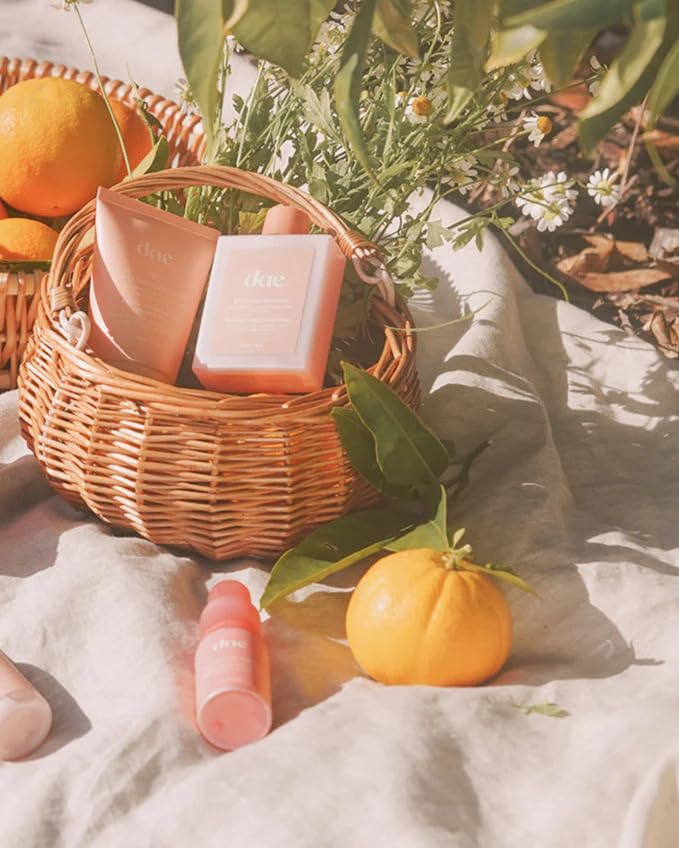 DAE Freshly Squeezed Wash Set in-use shot suggests everyday hair care routine