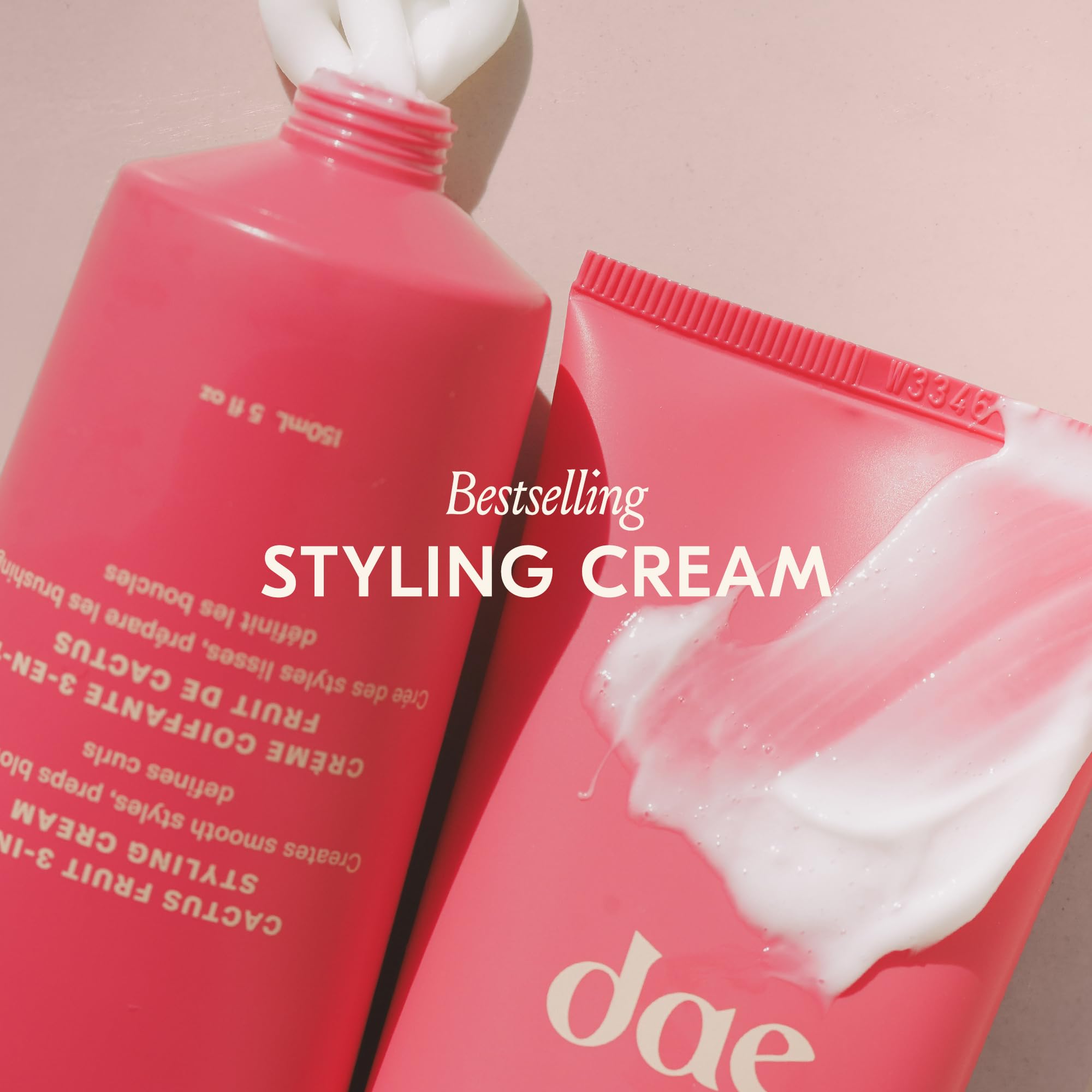 DAE Hair 3-in-1 styling cream blowout prep shows smooth, shiny results