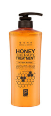 Daeng Gi Meo Ri Honey Therapy bottle close-up shows hydrating formula for hair
