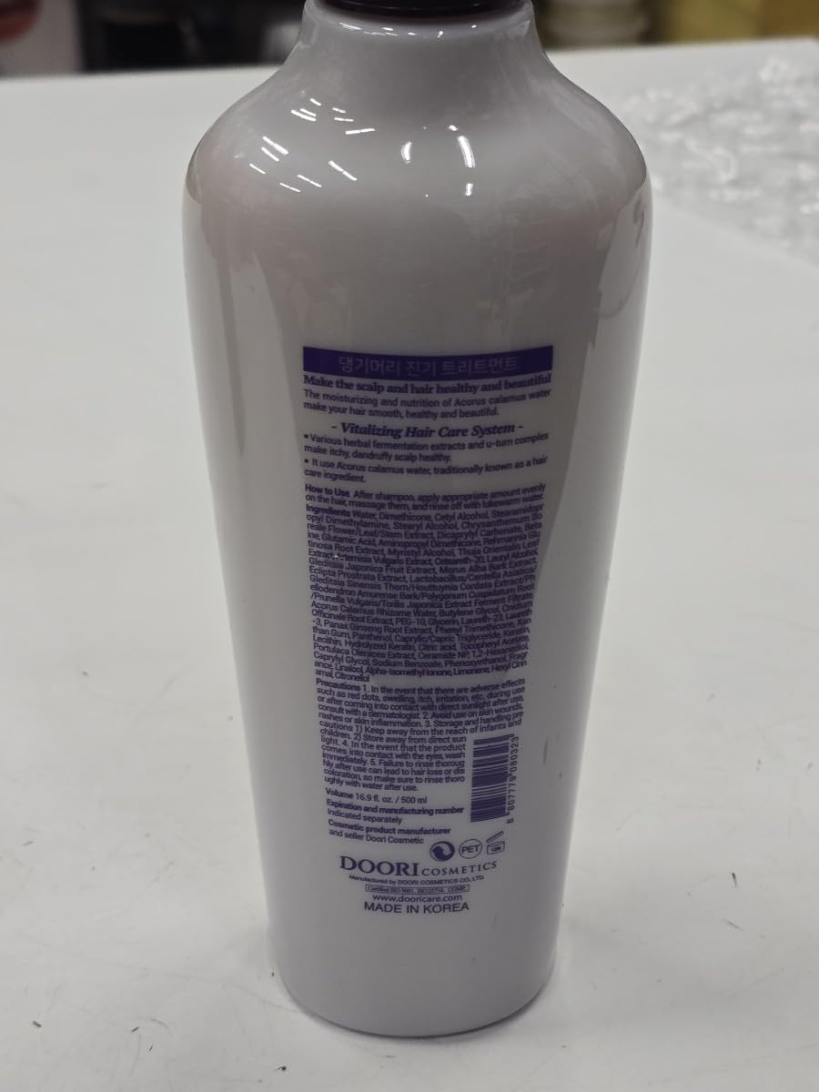 Applying the treatment to hair for smooth, manageable strands.