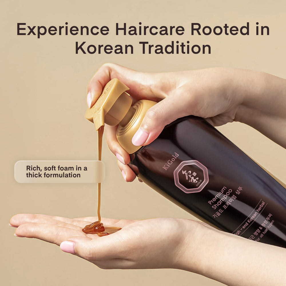Daeng Gi Meo Ri Ki Gold Premium Shampoo dandruff relief action on scalp