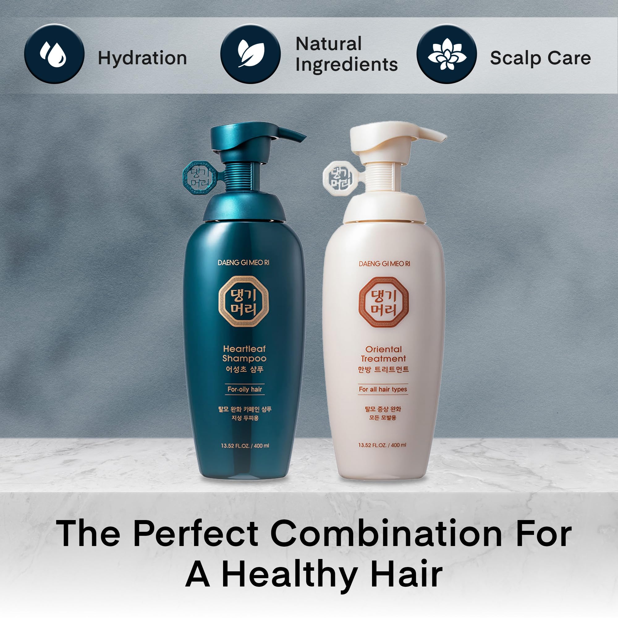 Daeng Gi Meo Ri treatment being applied to hair strands shows easy use.