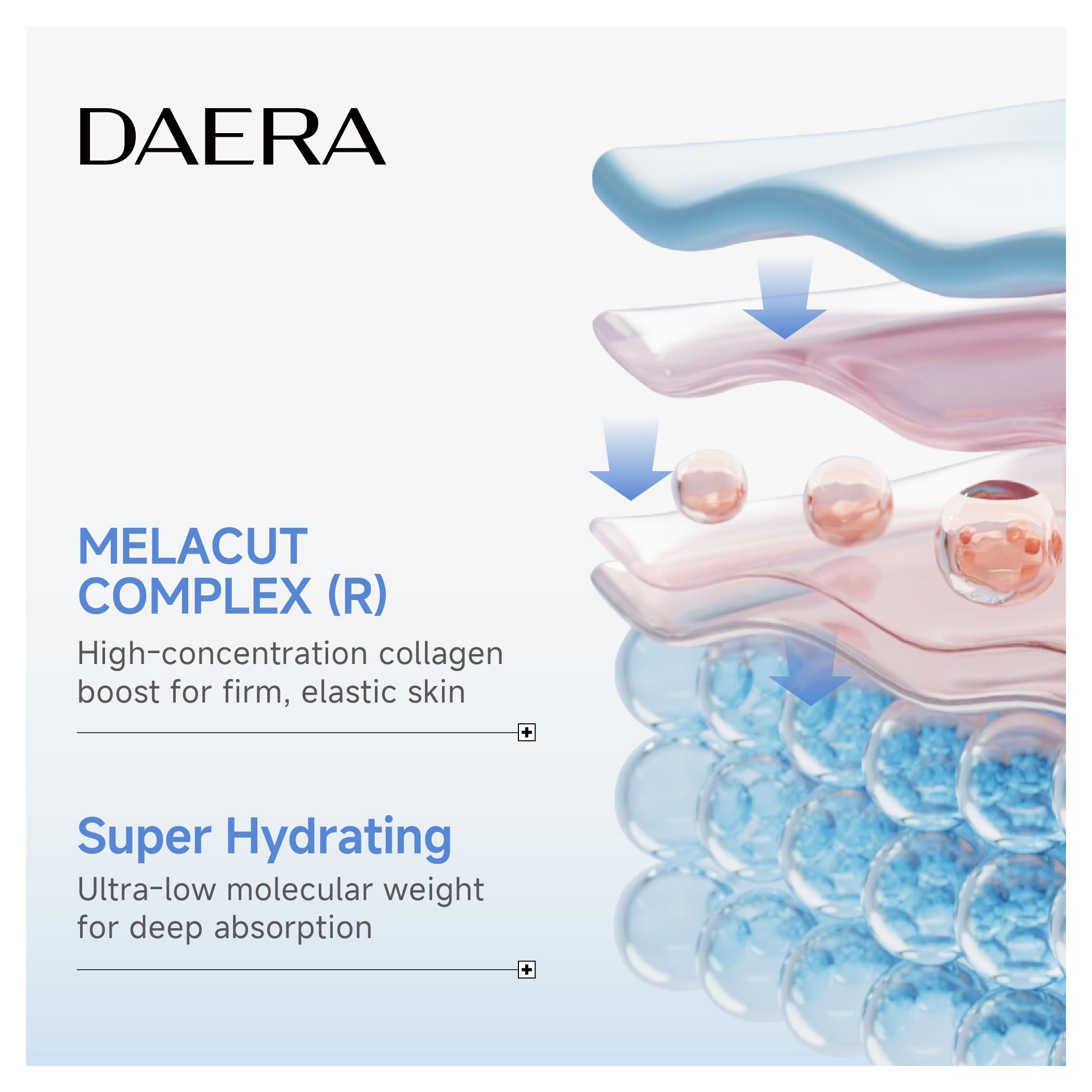 DAERA sheet mask hugging facial contours for absorption.