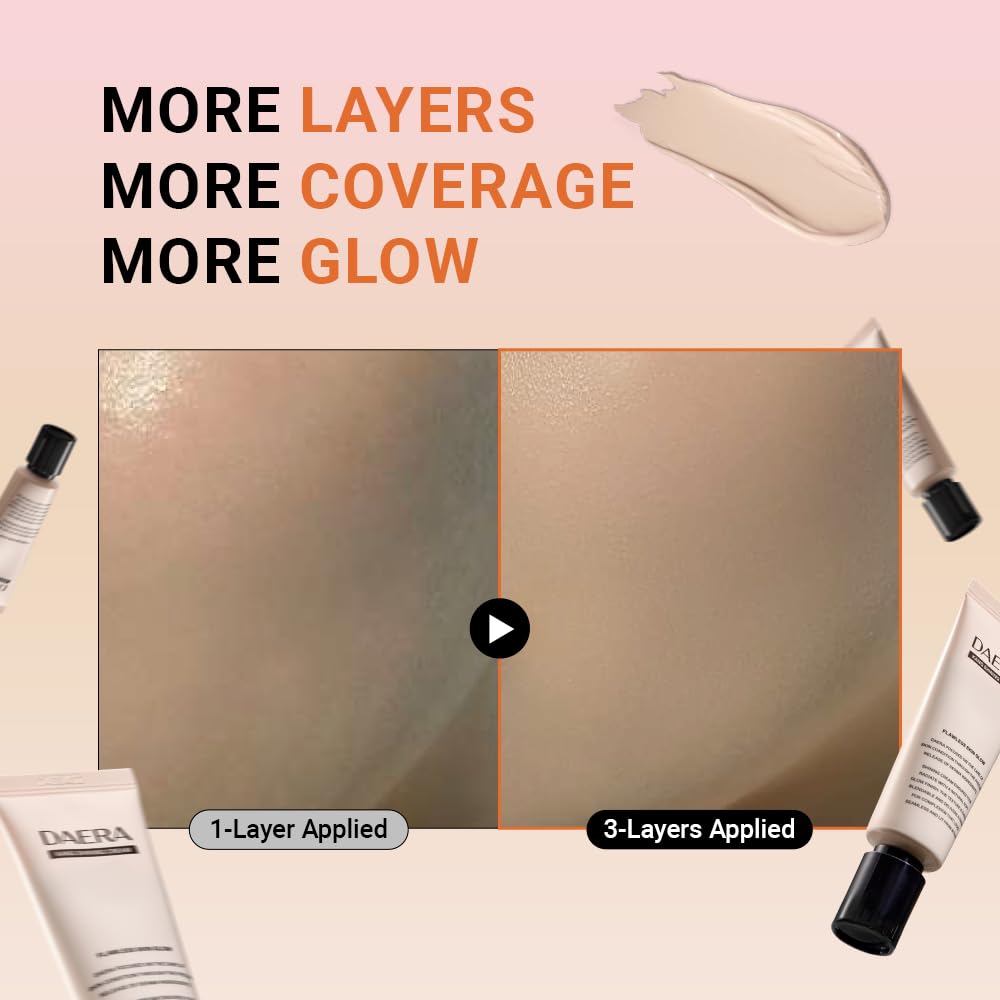 Cheek area with applied BB cream demonstrating radiant finish