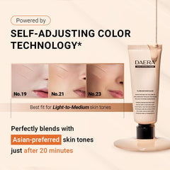 DAERA Kang Shining BB Cream swatch on hand reveals natural glow